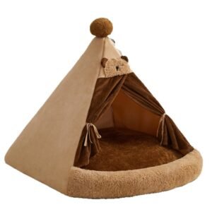 Pet Tent for Small to Medium Dogs Closed Type Provides Warmth and Security for Bichon Frise in Winter