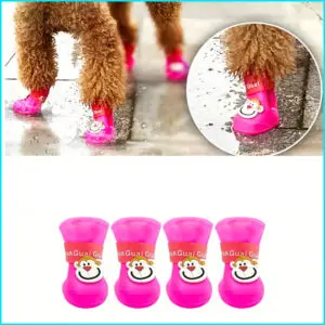 Waterproof Silicone Dog Rain Boots – Non-Slip  Paw Protection