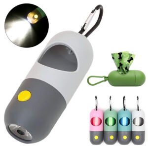 Led Light Pet Waste Bags Holder Dispensers